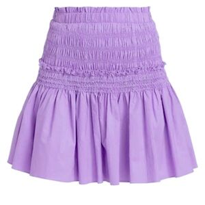 Sea New York lavender smocked, tiered mini skirt